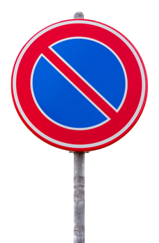 Umzug Parkverbotsschild